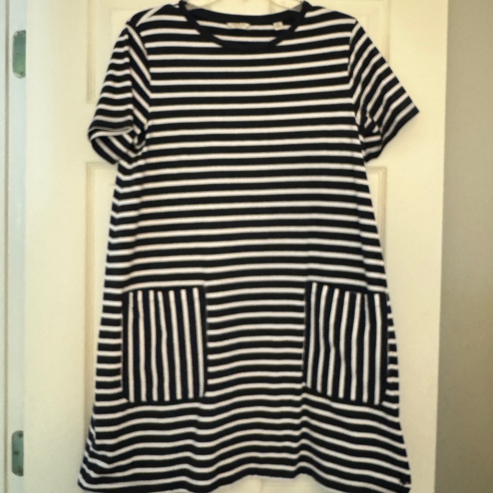 Jack Wills navy striped dress size 6.